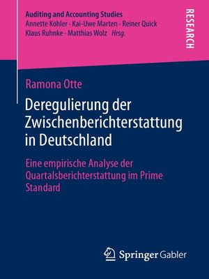 cover image of Deregulierung der Zwischenberichterstattung in Deutschland